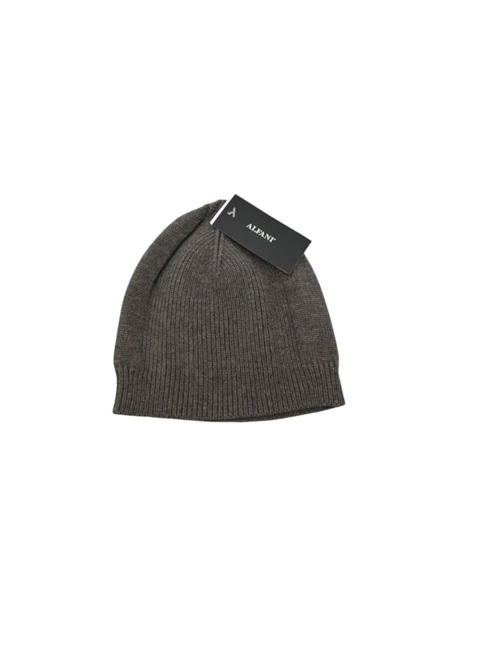 NWT Alfani Beanie OS Charcoal Gray Fine Knit Winter Skull Cap Hat Warm Soft